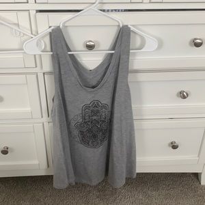 Grey flowy tank top